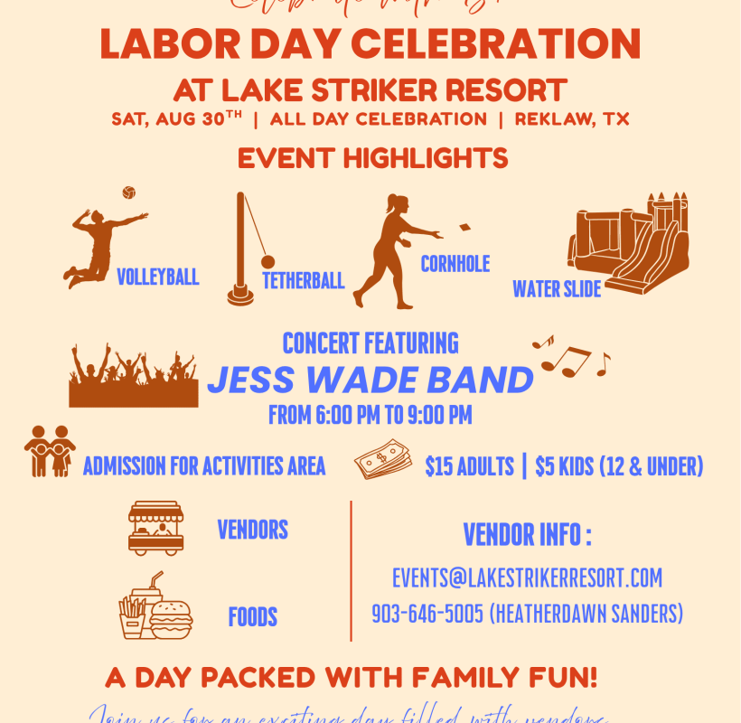 Labor Day Celebration at Lake Striker Resort